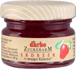 Mini Erdbeer Konfitüre | d'arbo | zuckerarm | 28g