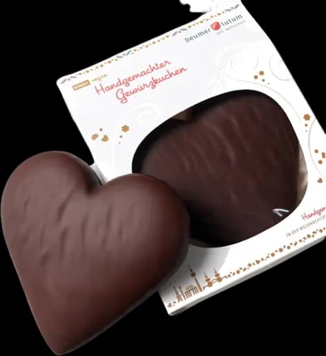 XL Gewürzkuchenherz "Zartbitter" | bio, vegan | 70g