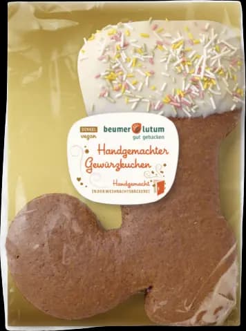 XL handgemachter Gewürzkuchenstiefel I Beumer & Lutum | bio, vegan | 140g