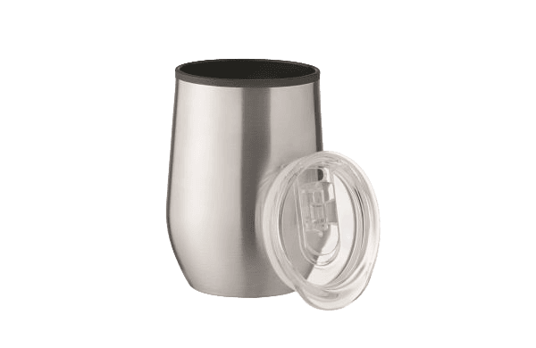 Stilvoller 2-wandiger Thermobecher silber-matt | 350ml