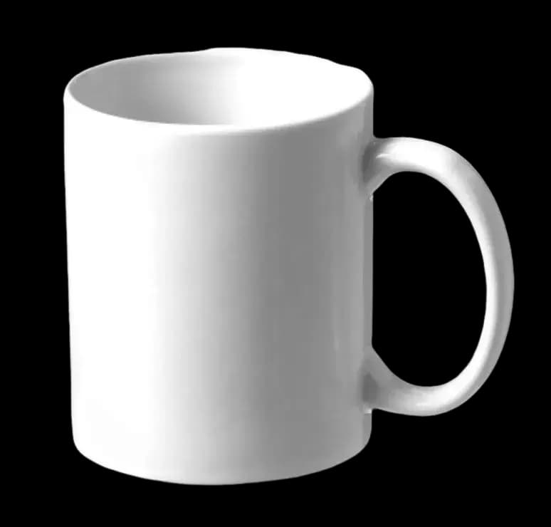 Moderne Keramiktasse mit Logo | weiß | 330 ml