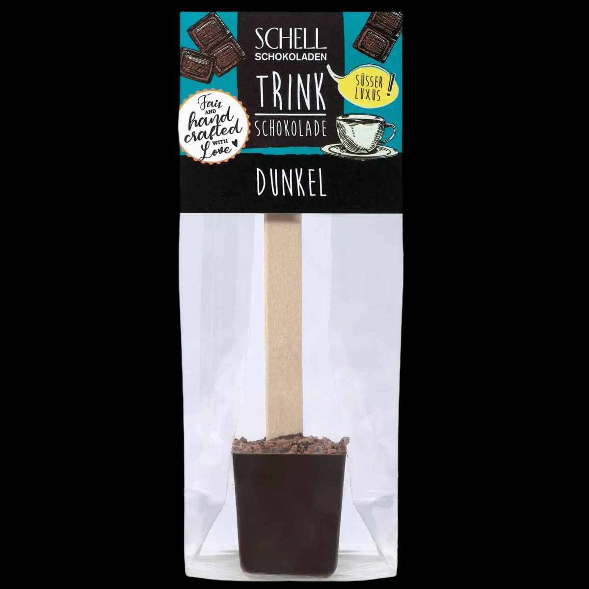 Trinkschokolade aus edelherber Schokolade | Schell Schokoladen | vegan | 30g