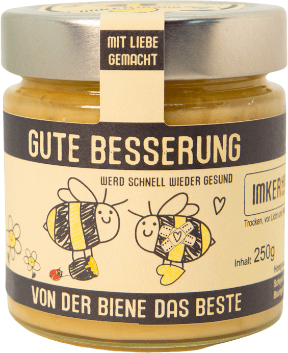 Regionaler Imkerhonig "Gute Besserung" | 250gRegional beekeeper honey "Get well soon" | 250g