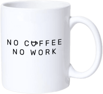 Office Keramik Tasse "No coffee no work" | 325ml