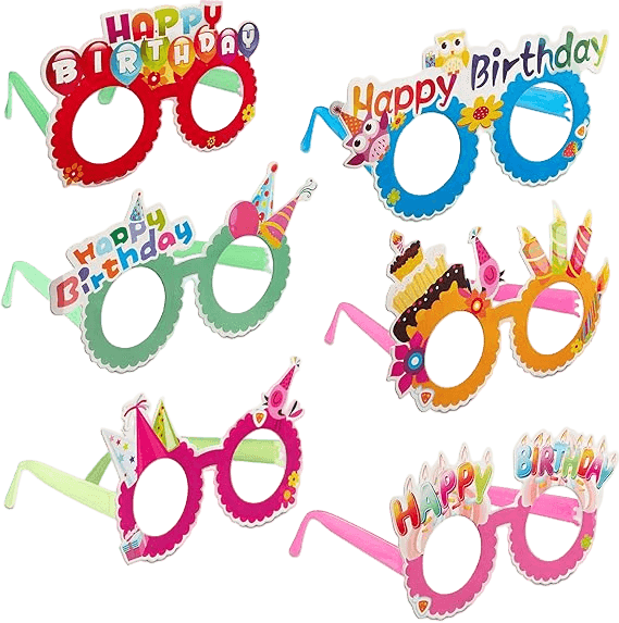 Bunte Partybrille "Happy Birthday"