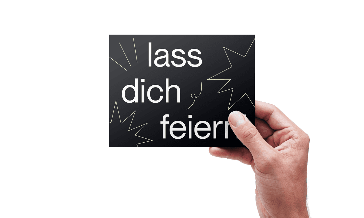 lass dich feiern, schwarz