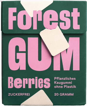 Pflanzliches Kaugummi Berries | Forest Gum | vegan, ohne Zucker | 20g