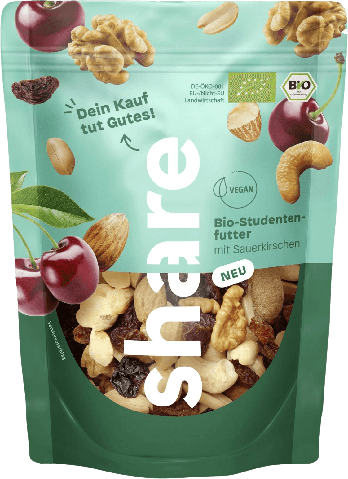 Studentenfutter mit Sauerkirschen, Share, BIO, 150g