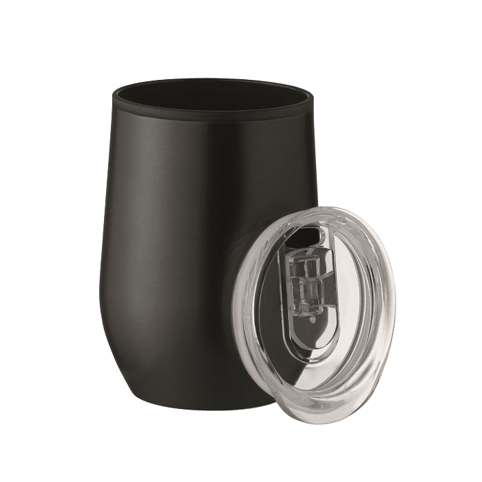 Stilvoller 2-wandiger Thermobecher schwarz | 350ml