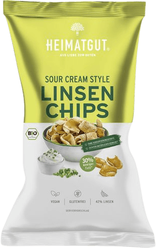 Linsen Chips Sour Cream | Heimatgut | bio, vegan, glutenfrei | 75g