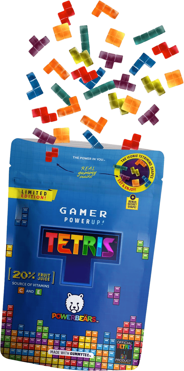 Fruchtgummi "Gamer PowerUp Tetris " | Powerbeärs | 125g