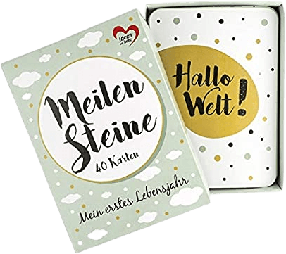 Meilensteinkarten (mint-blau) | Ideen mit Herz | 10,5cm x 14,8cm