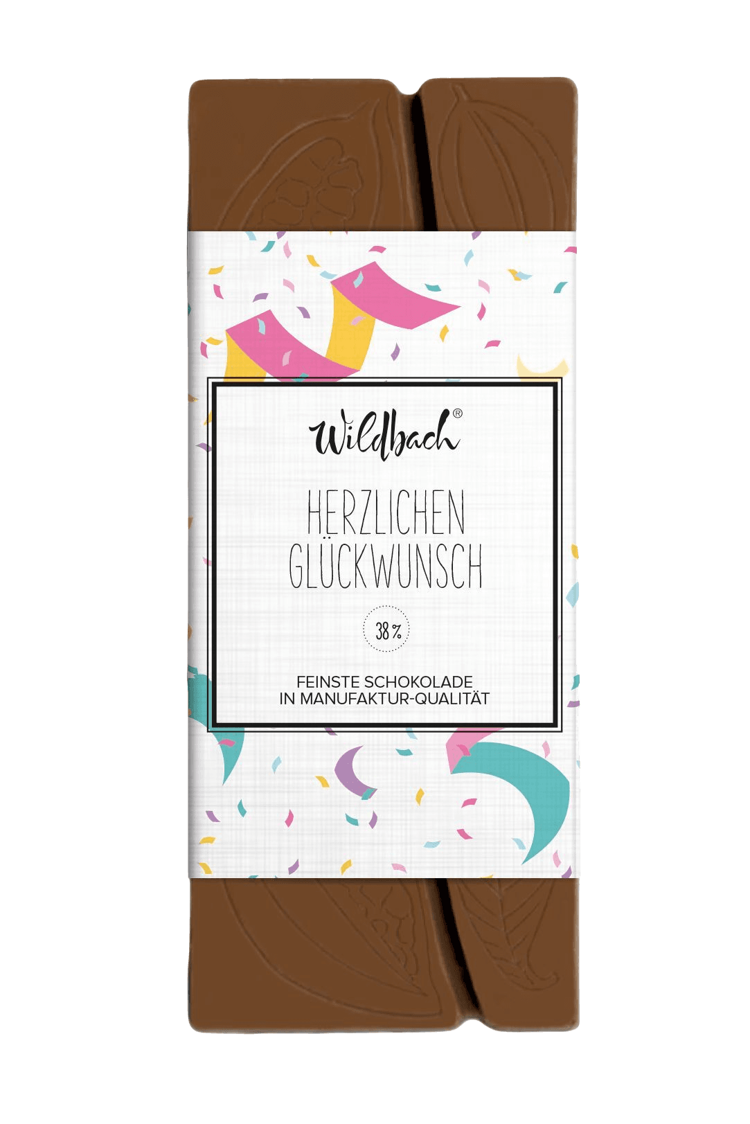 Herzlichen Glückwunsch Vollmilchschokolade 38% | Wildbach | 45g