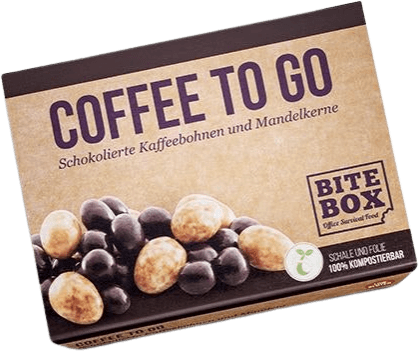 Schokolierter Bohnen und Mandelmix "Coffee To Go" | Bitebox | 65g