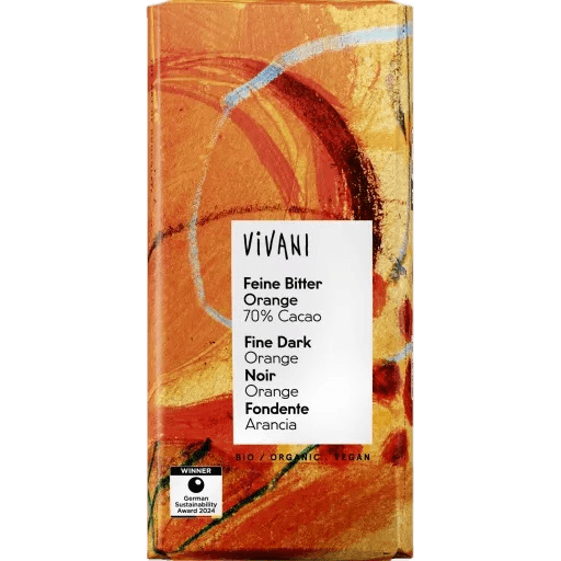 Bio Bitter Schokolade mit Orangenöl | Vivani | bio | vegan 100g