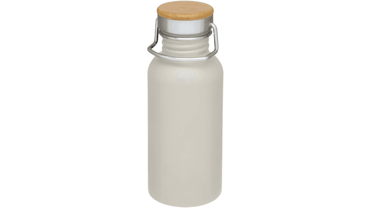 Trinkflasche aus Edelstahl | Bambus Deckel | einwandig| 550 ml
